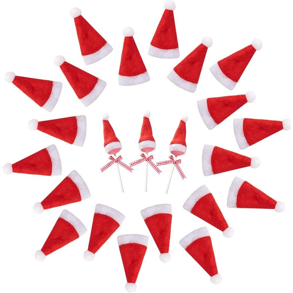 Charming 36 Pcs Mini Santa Hats - Essential for Christmas Celebrations
